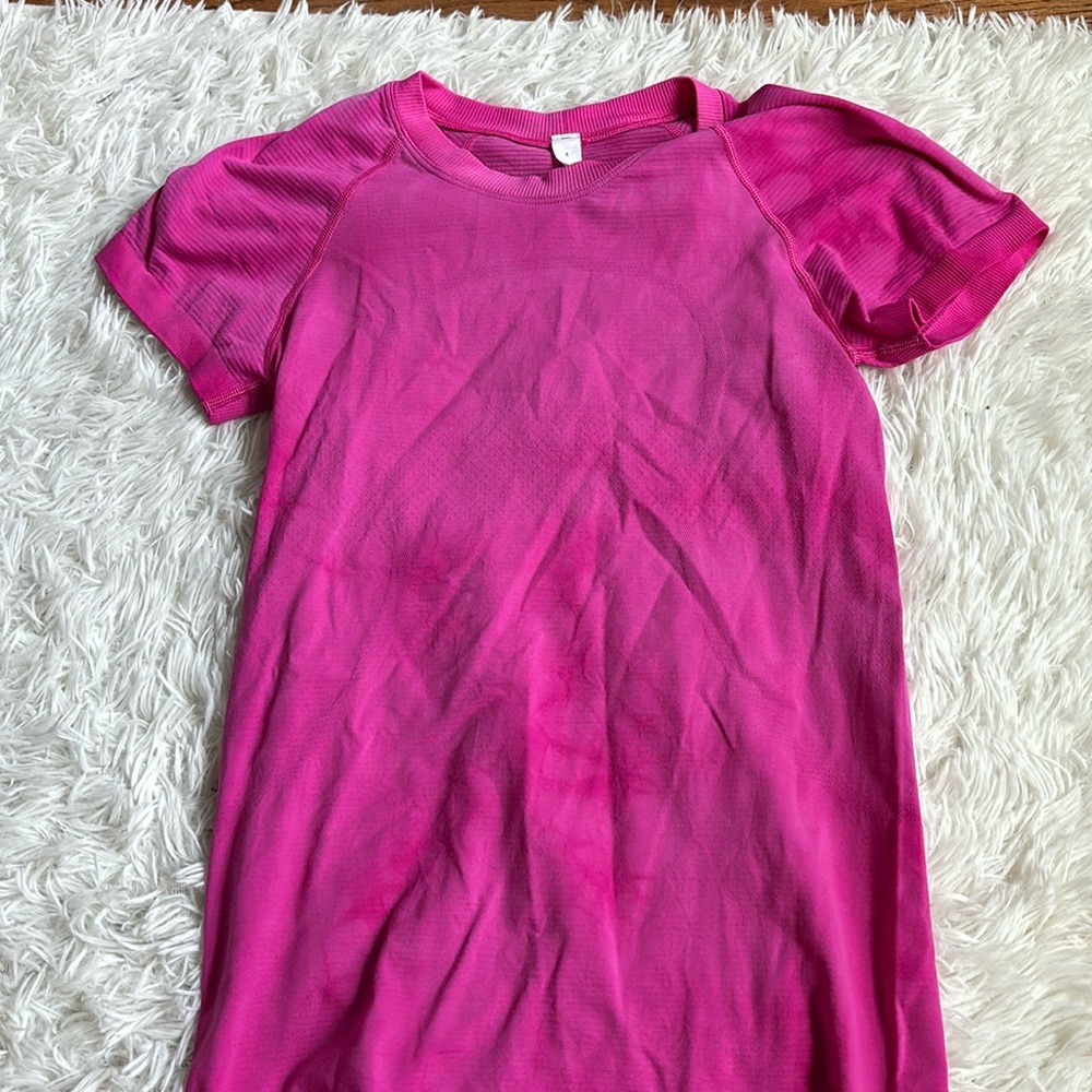 Lululemon Marble Dye Short Slv Swiftly Tech